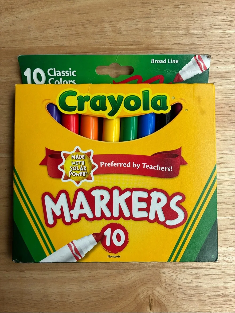 Crayola Broad Line Markers 10 Count Classic Bold Colors Nontoxic Art Supplies